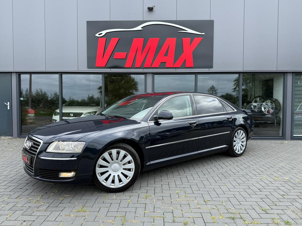 Audi A8 4.2 FSI V8 Quattro Lang Aut Leder Navi Xenon Bluetoo, Automaat, Gebruikt, Blauw, Leder