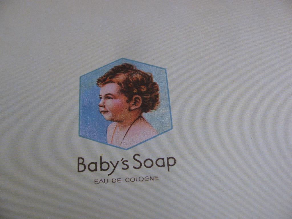 Oud Inlegvel - Baby Zeep / Baby's Soap Eau de Cologne 15x14, Verzenden