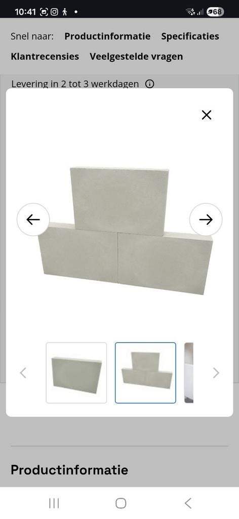 Cellenbetonblokken 600x400x100mm - 21 stuks, Ophalen, Gebruikt, Beton