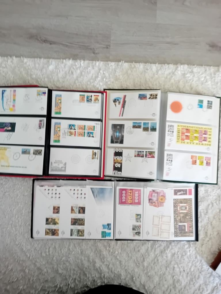 Vijf albums eerste dag enveloppen Nederland, Ophalen of Verzenden, Nederland