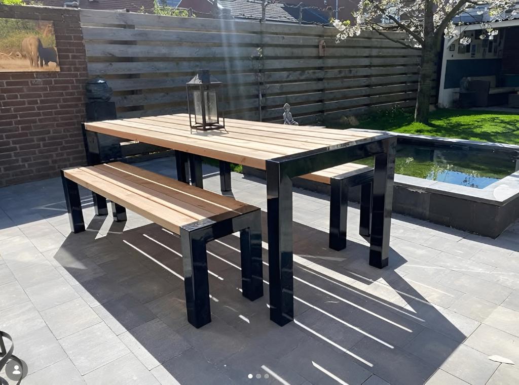 Moderne Industriële Tuinset – Douglas & Staal, Ophalen, Overige materialen, 6 zitplaatsen, Nieuw