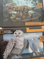 2x national Geografic 3D puzzle tyrannosaurus rex sneeuwuil, Ophalen of Verzenden, Nieuw