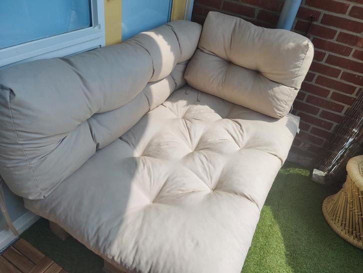 Set palletkussens beige/ créme, Tuin en Terras, Tuinmeubel-accessoires, Zo goed als nieuw, Ophalen