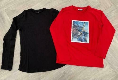 Zwarte Coolcat & Rode LEGO shirt, maat 146, Verzenden, Zo goed als nieuw, Jongen, Shirt of Longsleeve