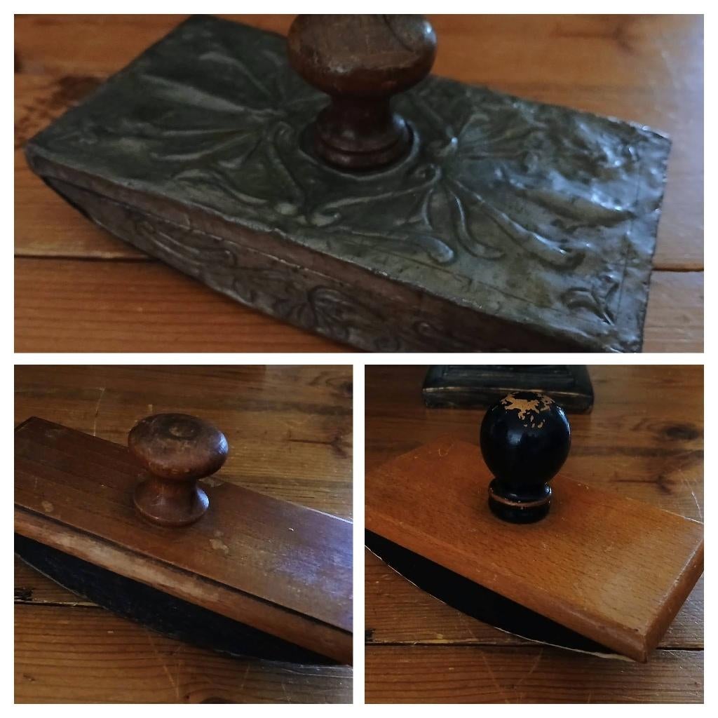 Antieke inkt blotter inktvloei stempel, Ophalen of Verzenden