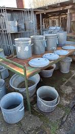 Zinken oude originele vintage teilen / ronden bakken, Gebruikt, Minder dan 30 cm, Rond, Ophalen of Verzenden