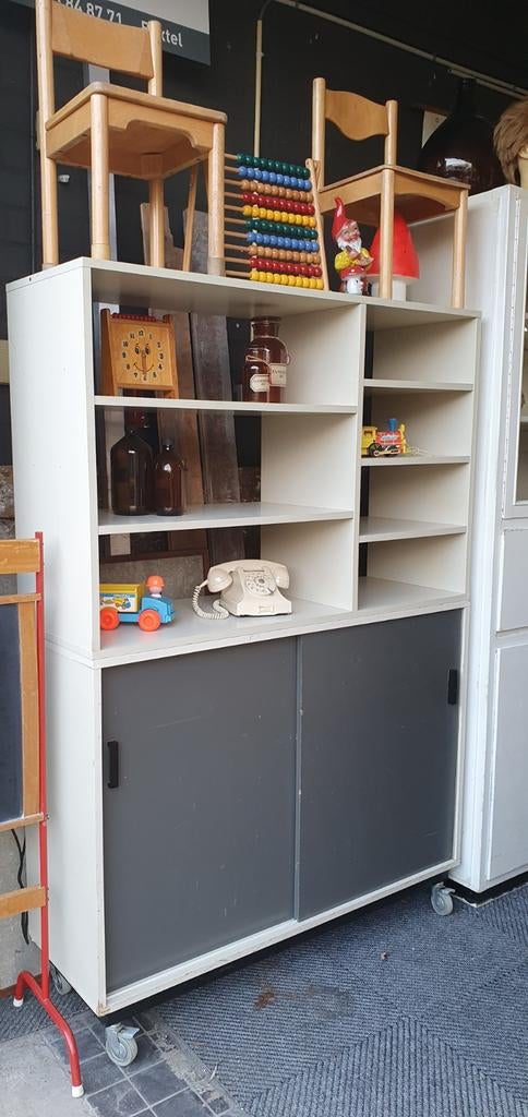 vintage schoolkast 2 delig, Ophalen, Huis en Inrichting