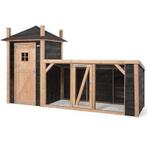 Kippen hooischuur met overdekte kippenren Gijs