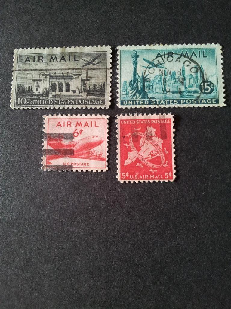 Amerika USA luchtvaart H luchtpost vliegtuig gestempeld, Ophalen of Verzenden, Gestempeld, Noord-Amerika