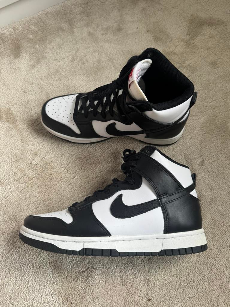 Nike dunk high white black university red maat 38,5, Zwart, Ophalen of Verzenden, Sneakers of Gympen, Zo goed als nieuw