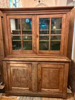 Houten buffet/ vitrine kast, servieskast, landelijk wonen, Ophalen, Hoofdstraat 15 de steeg, Zo goed als nieuw, Minder dan 100 cm