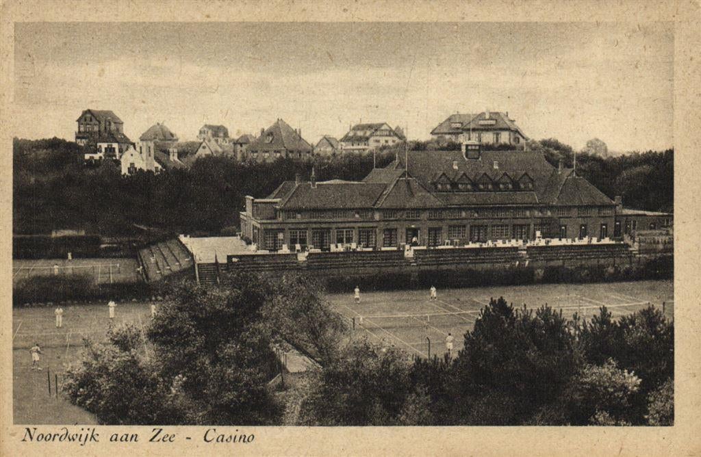 Noordwijk aan Zee - Casino - tennisbanen - ongelopen, Ophalen of Verzenden, Voor 1920, Ongelopen, Zuid-Holland