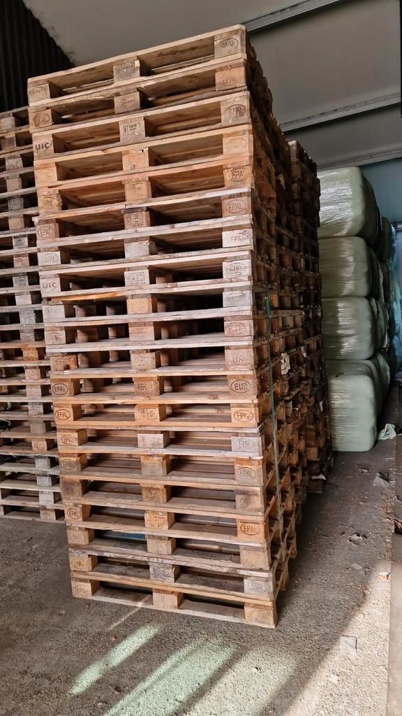 70 gebruikte europallets, Doe-het-zelf en Verbouw, Kratten en Dozen, Gebruikt, Overige typen, 100 cm of meer, Minder dan 35 cm
