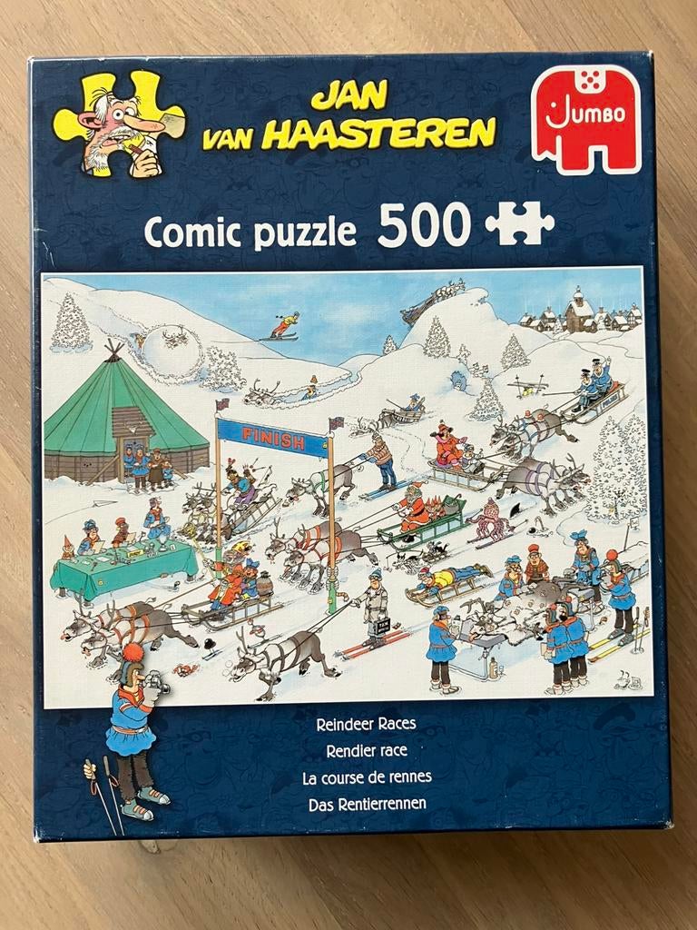 Jan van Haasteren puzzel  - Rendier race (500 stukjes), Ophalen, 500 t/m 1500 stukjes, Gebruikt, Legpuzzel