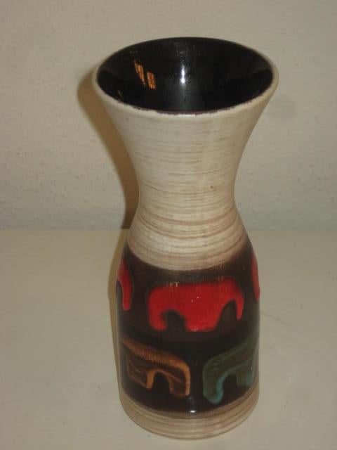 Retro vaas W Germany, Gebruikt, Overige kleuren, Ophalen of Verzenden, Glas