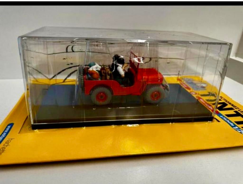 Kuifje auto 1:24 rode jeep uit zwarte goud nr6, Verzamelen, Ophalen of Verzenden, Kuifje, Nieuw, Beeldje of Figuurtje