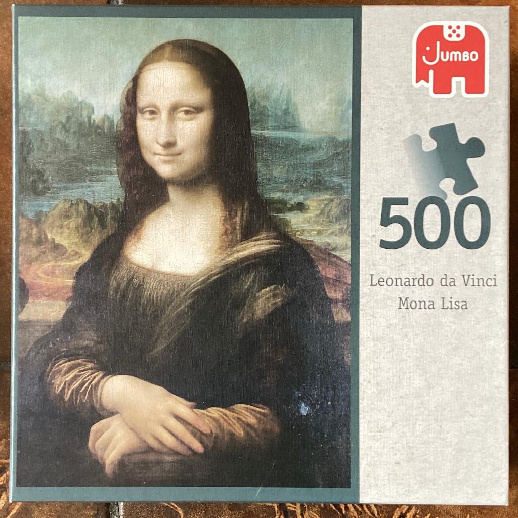 Puzzel Jumbo Leonardo da Vinci Mona Lisa, Ophalen of Verzenden, 500 t/m 1500 stukjes, Zo goed als nieuw