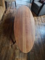 Mooie ovale salontafel, van o.a. walnoten hout, Ikea, Ophalen, Gebruikt, 50 tot 100 cm, 150 tot 200 cm