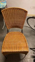 Rieten stoel, Huis en Inrichting, Stoelen, Ophalen, Bruin, Metaal, Eén
