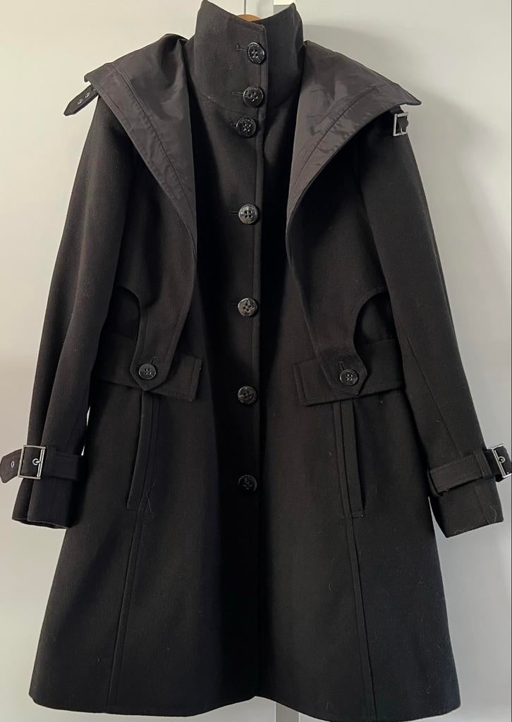 Beaumont Amsterdam Zwarte Wollen Jas - Maat 38/40 (M), Kleding | Dames, Jassen | Winter, Ophalen of Verzenden, Zo goed als nieuw