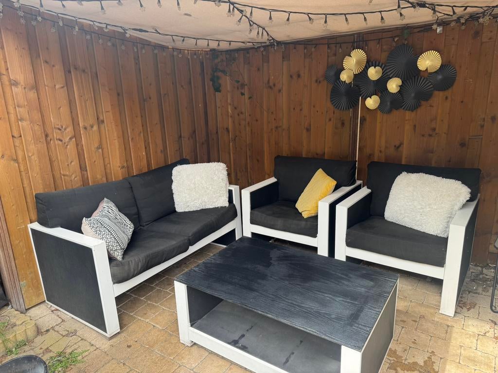 Loungeset tuin, Tuin en Terras, Tuinsets en Loungesets, Ophalen, Gebruikt, Kunststof, Bank