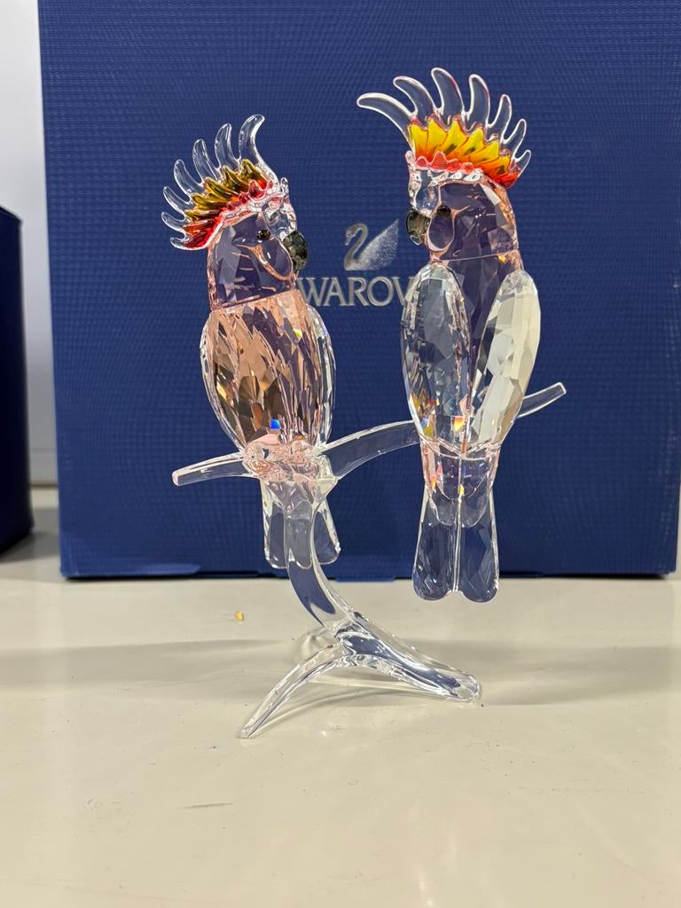 Swarovski Roze Kaketoes, Ophalen of Verzenden, Zo goed als nieuw, Figuurtje