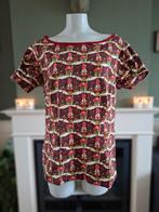 Kabouter paddenstoel top bruin rood wit 46 XXL, Kleding | Dames, Bruin, Verzenden, Maat 46/48 (XL) of groter, Zo goed als nieuw