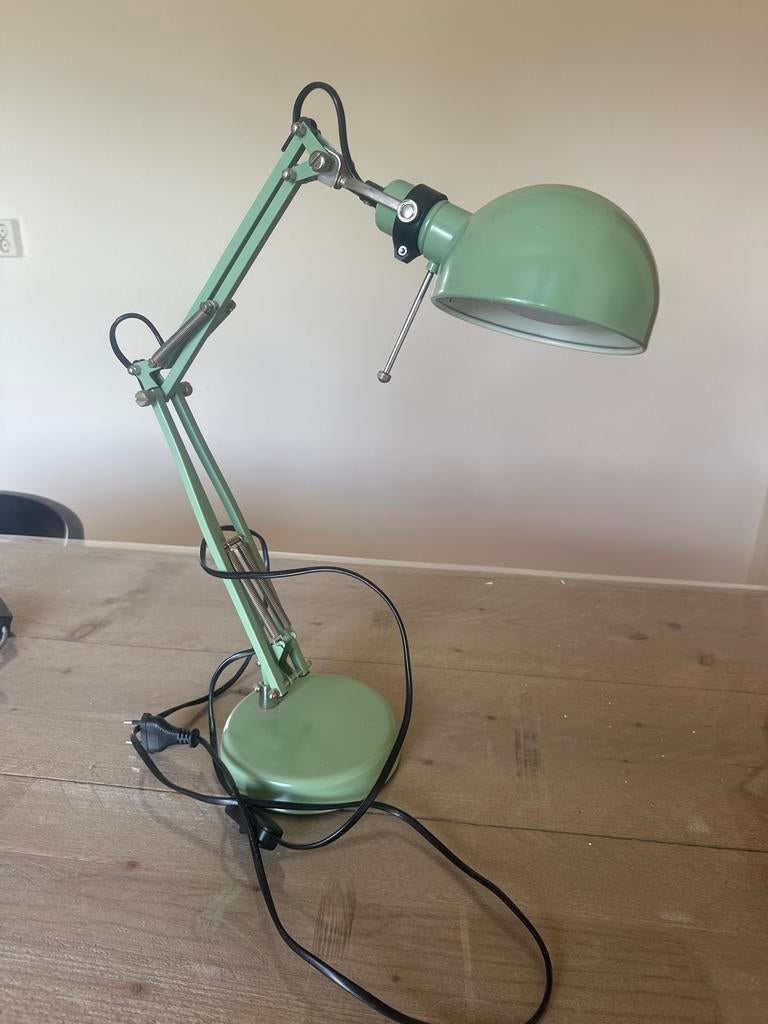 Groene bureaulamp, Huis en Inrichting, Ophalen, Gebruikt, Metaal, 50 tot 75 cm