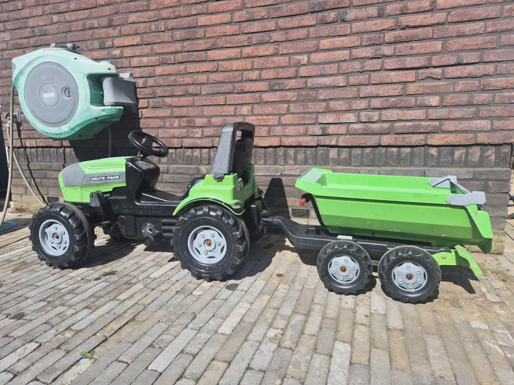 Traptrekker John Deere met aanhanger, Ophalen, Gebruikt, Trapvoertuig
