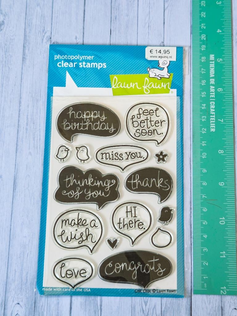 Lawn Fawn - Chit Chat stamp, Ophalen of Verzenden, Nieuw, Clearstamp