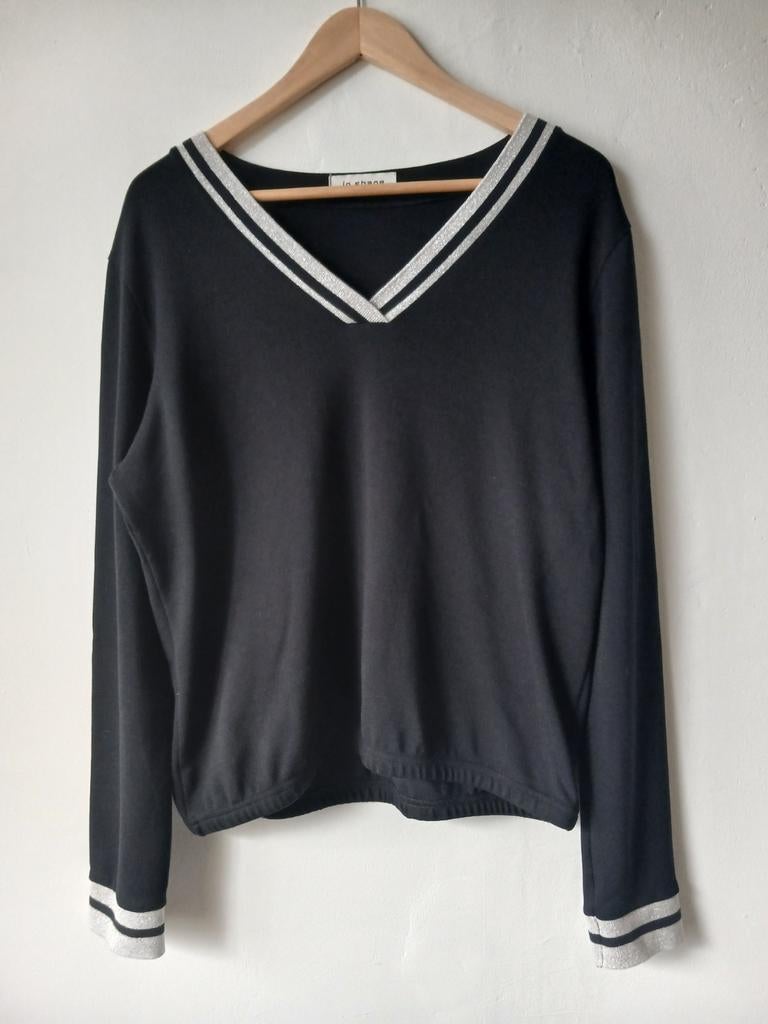 IN SHAPE sweater viscose-mix zwart & zilver maat L, Kleding | Dames, Zwart, Maat 42/44 (L), Ophalen of Verzenden, Zo goed als nieuw