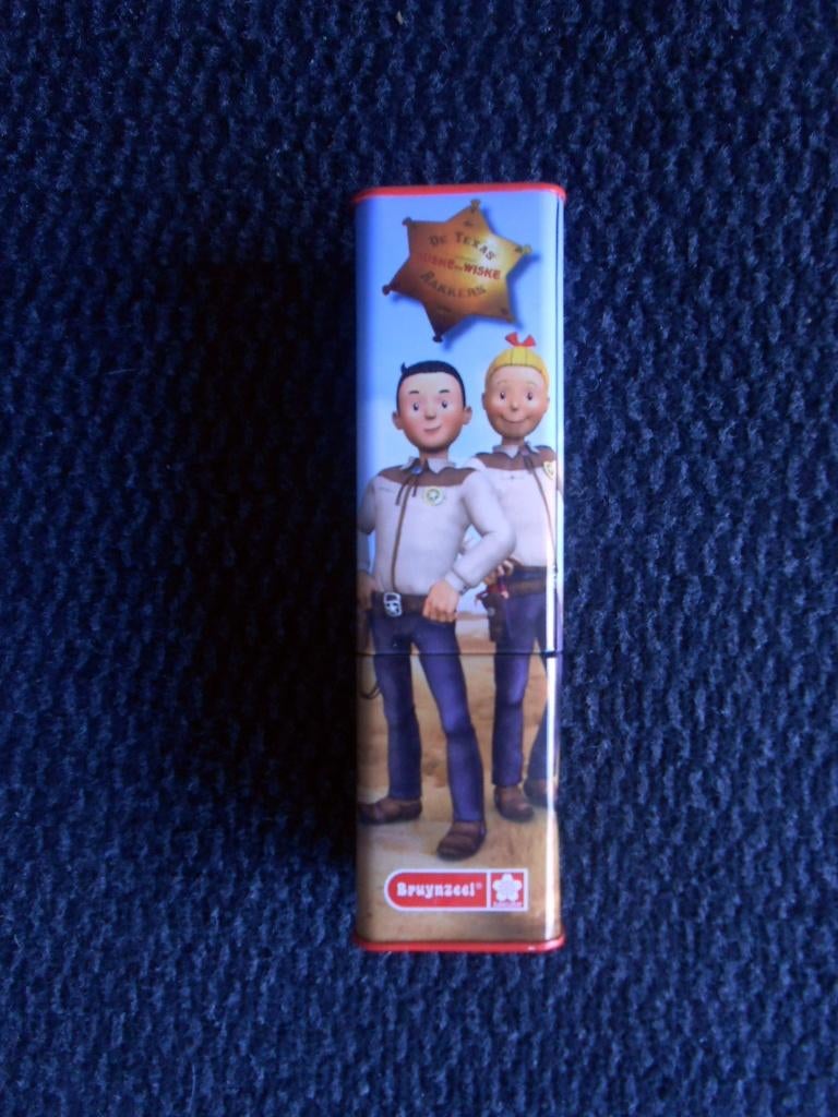 Suske en Wiske: blikje 18 kleurpotloden Texasrakkers (comple, Verzamelen, Ophalen of Verzenden, Suske en Wiske, Zo goed als nieuw