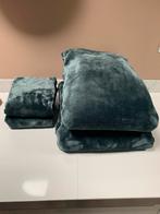 2x Optidee Kasjmier Dekbedhoes 140/200 groen met slopen, Eenpersoons, Dekbedovertrek, Ophalen of Verzenden, Zo goed als nieuw