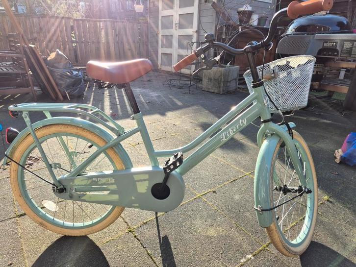 Spirit Liberty Meisjesfiets Groen 20 Inch + Mand, Fietsen en Brommers, Fietsen | Meisjes, Gebruikt, 20 inch, Handrem, Ophalen