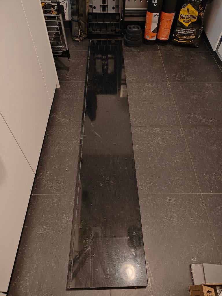 Composiet keukenblad - Zwart, nette afwerking, Ophalen, Gebruikt, Zwart, 200 cm of meer