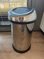 Brabantia touch bin 60L/H prullenbak, Ophalen, Gebruikt, 50 tot 75 cm, 40 liter of meer