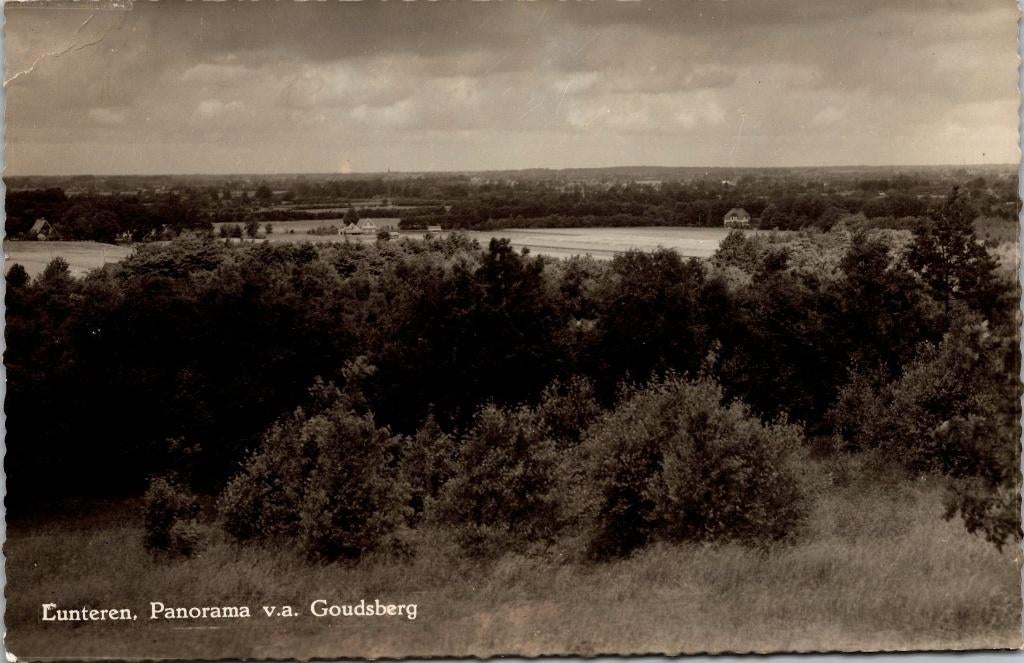 Lunteren - Panorama v.a. Goudsberg (1957), Verzenden, 1940 tot 1960, Gelopen, Gelderland