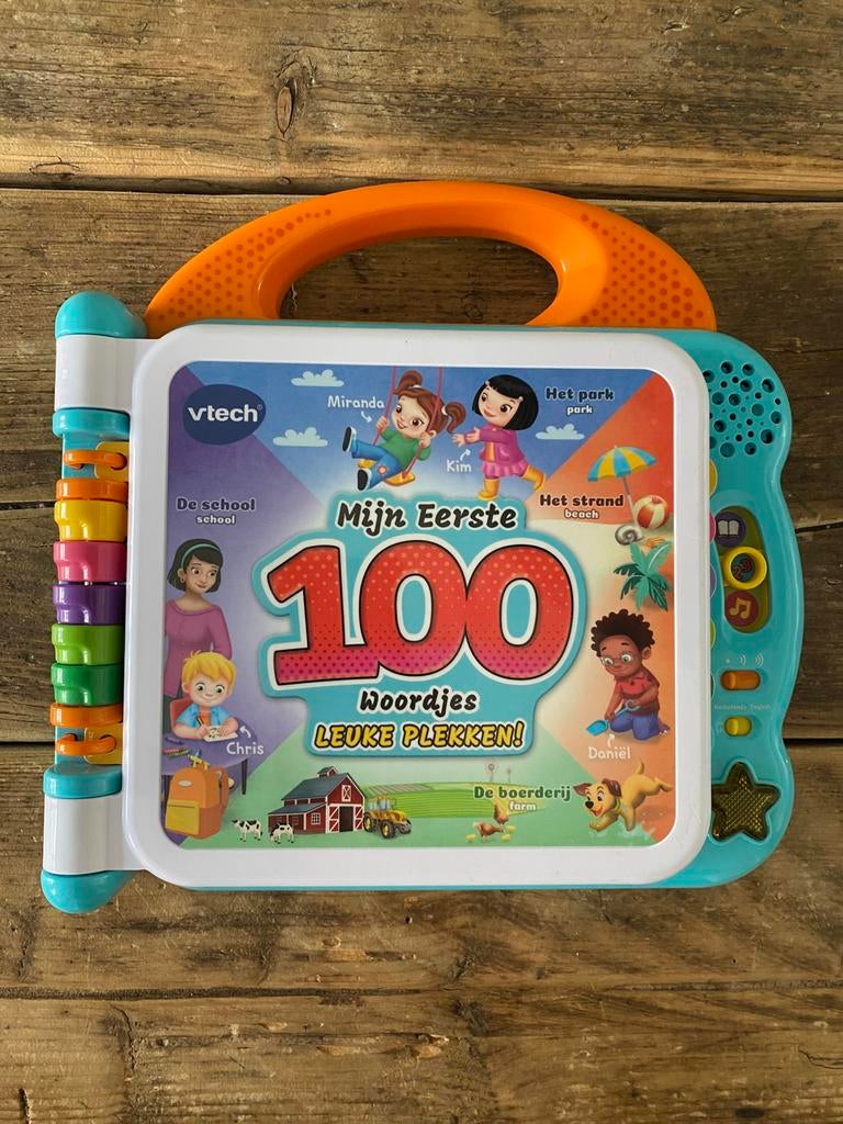 Vtech mijn eerste 100 woordjes, Kinderen en Baby's, Speelgoed | Vtech, Ophalen, Zo goed als nieuw, 6 maanden tot 2 jaar
