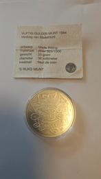 Zilveren Vijftig Gulden Munt 1994 - Verdrag van Maastricht, Koningin Beatrix, Zilver, Ophalen of Verzenden, Losse munt