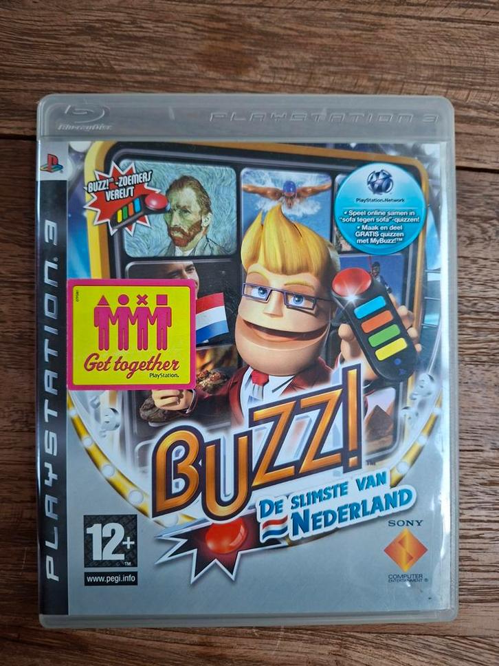 Buzz! De Slimste van Nederland + 6 Buzzers, Spelcomputers en Games, Games | Overige, Gebruikt, Puzzel en Educatief, 3 spelers of meer