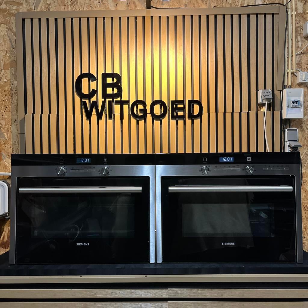 Luxe Siemens set combi oven magnetron + solo oven, Zo goed als nieuw, Oven met grill, Inbouw, 45 tot 60 cm