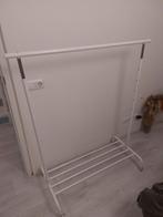 Wit kledingrek met wielen en schoenenrek, Ophalen, Met wielen, Gebruikt