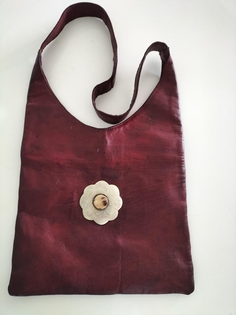 Schoudertas Handtas, Sieraden, Tassen en Uiterlijk, Tassen | Schoudertassen, Ophalen of Verzenden, Gebruikt, Rood, Leer