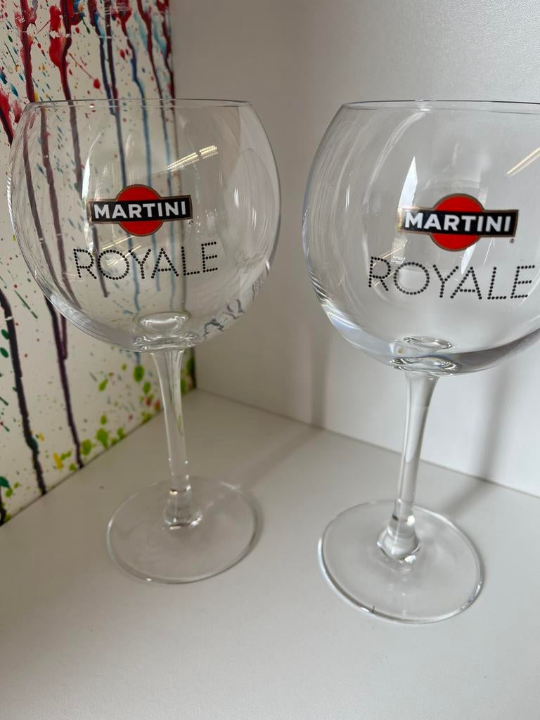 Martini Royal glazen set van 2 glazen, Verzamelen, Glas en Borrelglaasjes, Ophalen of Verzenden, Nieuw, Overige typen