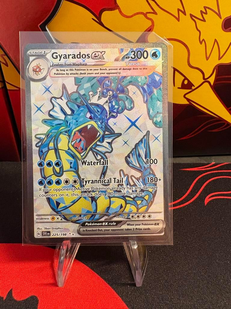 Gyarados ex 225/198 Pokémon kaart, Ophalen of Verzenden, Zo goed als nieuw, Losse kaart, Foil