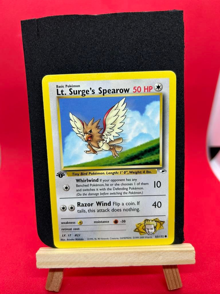 Lt Surge Gym Heroes 1st Edition Spearow & Rattata Vintage, Hobby en Vrije tijd, Verzamelkaartspellen | Pokémon, Ophalen of Verzenden