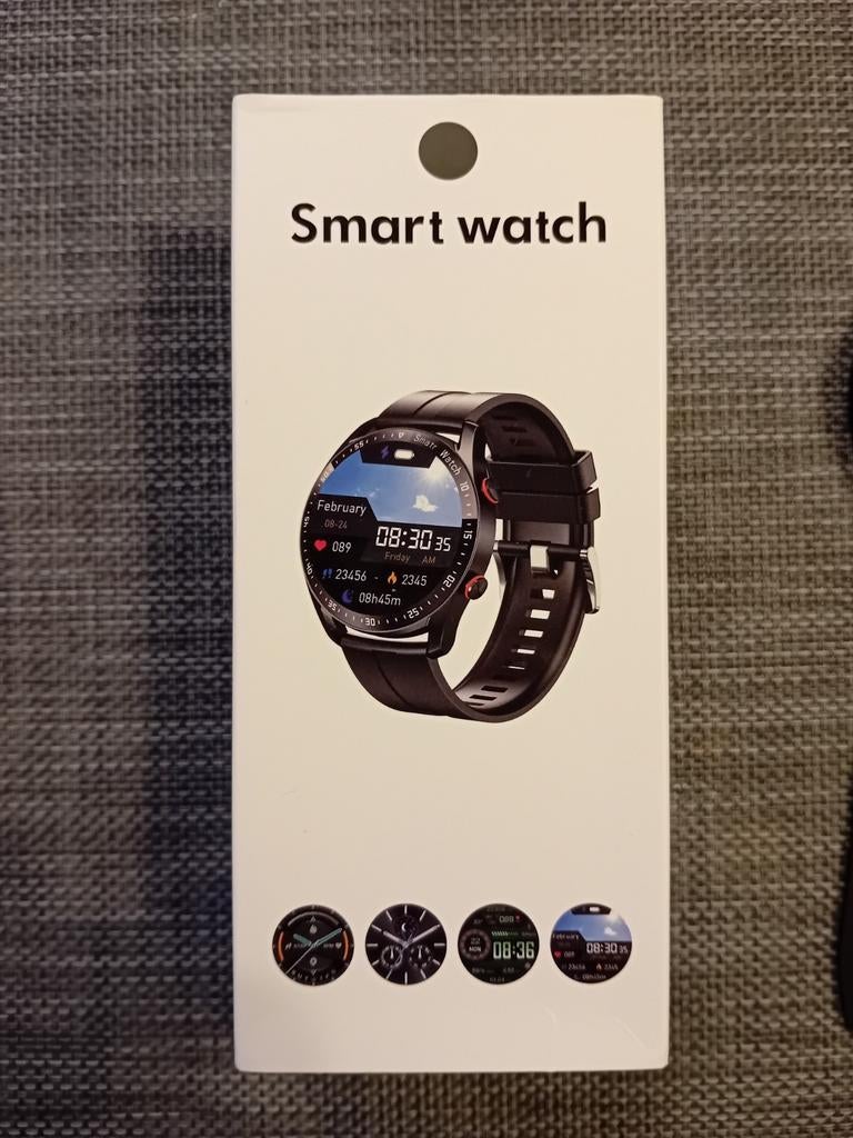 Smart watch zwart, nieuw in verpakking, Ophalen of Verzenden, Nieuw, Zwart, Android