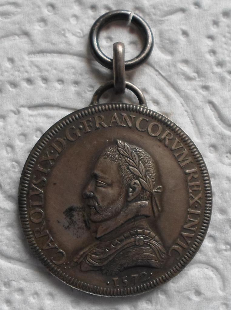 Karel IX van Frankrijk en Elisabeth van Oostenrijk 1572., Verzenden, Zilver, Buitenland