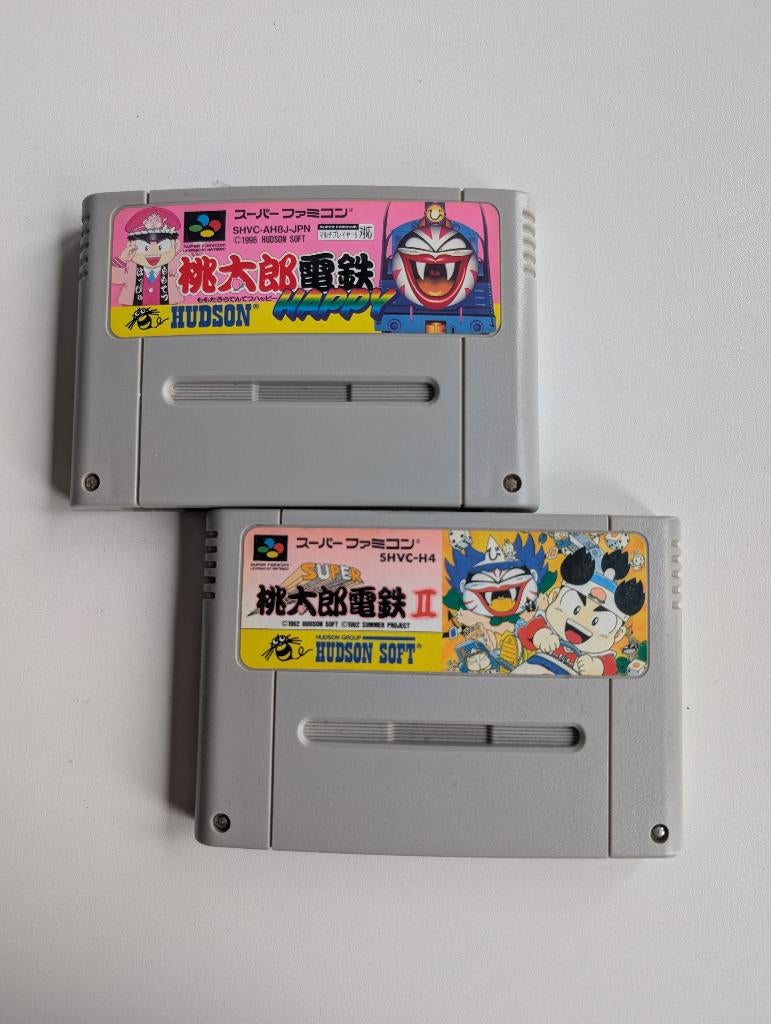 Momotaro Dentetsu happy / Super momtaro Dentetsu 2 Famicon, Spelcomputers en Games, 1 speler, Ophalen of Verzenden, Zo goed als nieuw