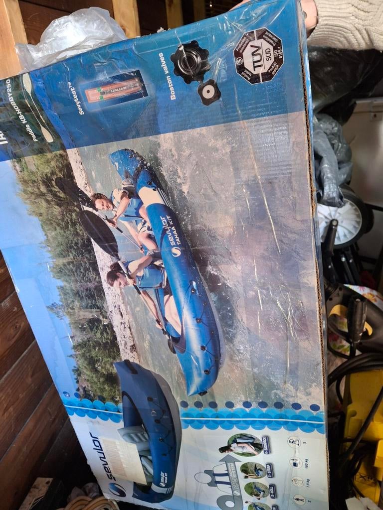 Twee opblaasbare kano's, Sevylor Tahaa Kit, Watersport en Boten, Kano's, Zo goed als nieuw, Canadese kano of Open kano, Eén persoon